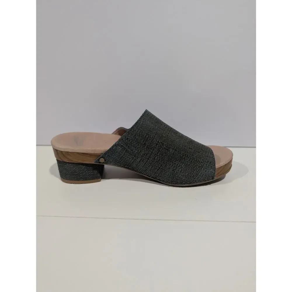 Dansko Maci Sandal Clog Size 41 Green Textured Heeled‎
